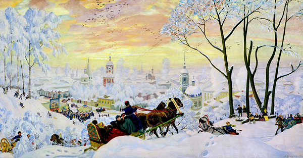 Б. М. Кустодиев. Масленица. 1916