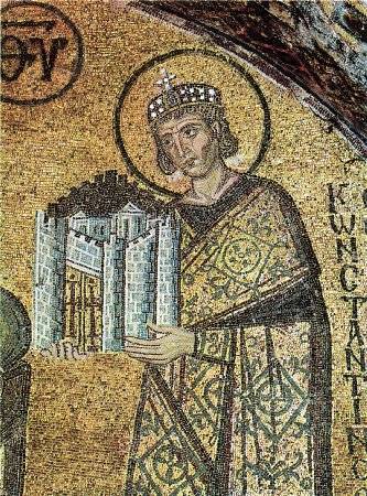 Фрагмент мозаики. Собор Святой Софии в Константинополе. Конец X века.