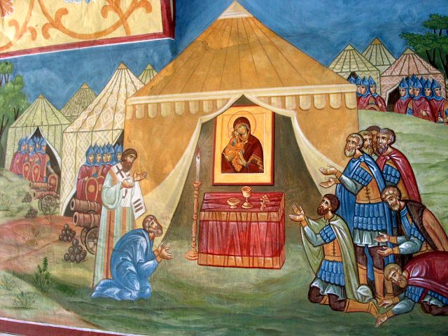 Донская икона Божией Матери в стане защитников Москвы. Отражение последнего татарского набега на Москву