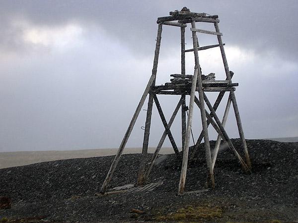 Остатки лагеря заключенных на полуострове Челюскин