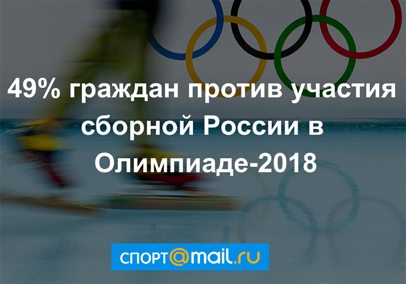 Опросы общественного мнения показывают, что 49 % граждан РФ против участия в Олимпиаде в обезличенном статусе, 27 % ‒ за, остальные не определились.