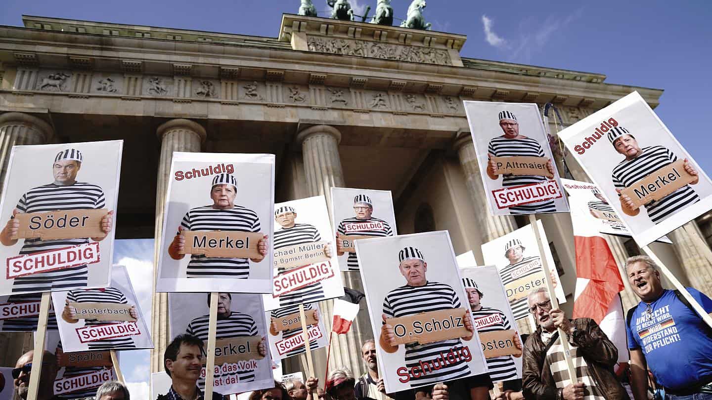 Протест в Германии. Массовый митинг в Германии