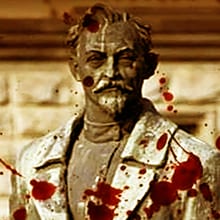 Хотя бы спросили святого русского Князя, желает ли он соревноваться в чести с людоедом-русофобом