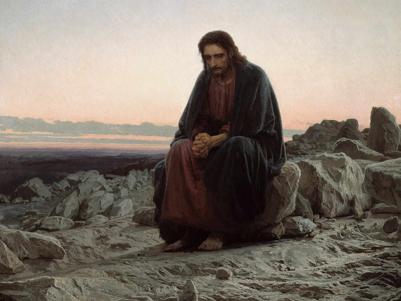 Картина Крамского Христос в пустыне