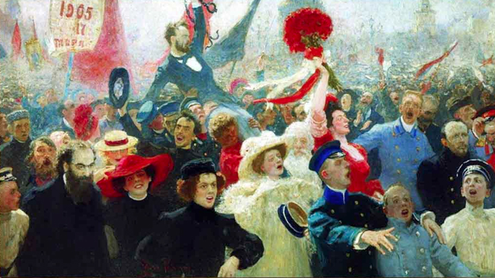 И. Репин. «Манифестация 17 октября 1905 года»