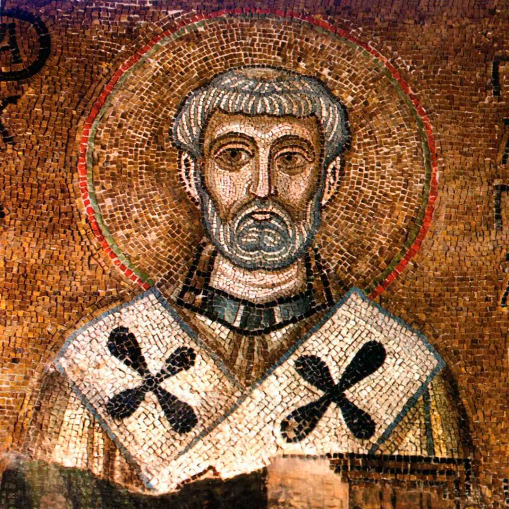 Святой Климент, папа Римский. Мозаика Киевского Собора Святой Софии, XI в.