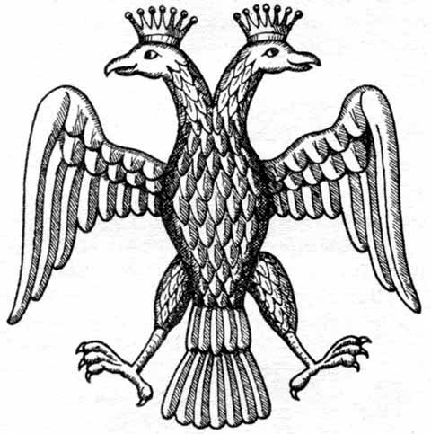Двухглавый орел на регалиях Софьи Палеолог (1472 г.)