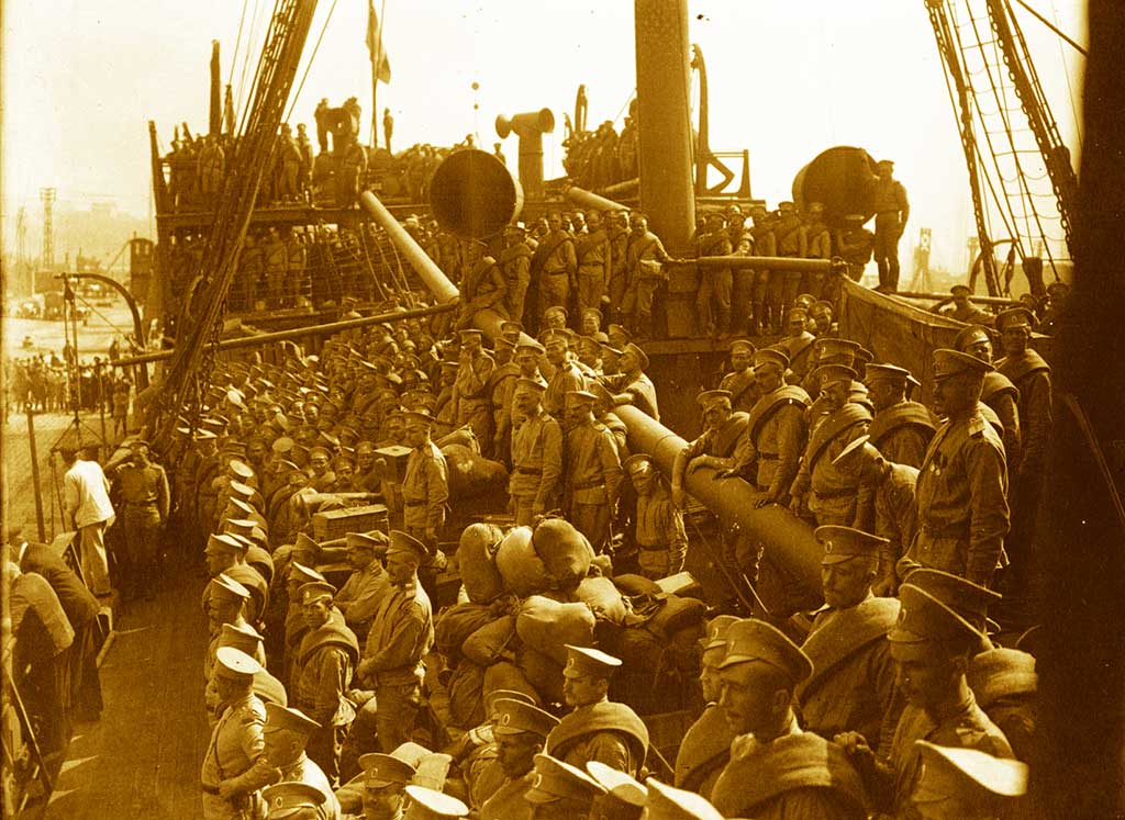Во Францию прибыла 1-я пехотная бригада Русского экспедиционного корпуса. Прибытие в Марсель 20 апреля 1916 г.